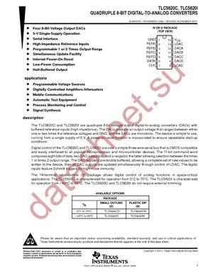 TLC5620IDR datasheet  